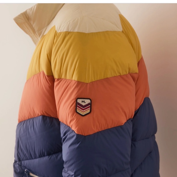 Marine Layer Archive NWT Colorblock Puffer Jacket Blue/Orange M or L MSRP $248 - Picture 6 of 14